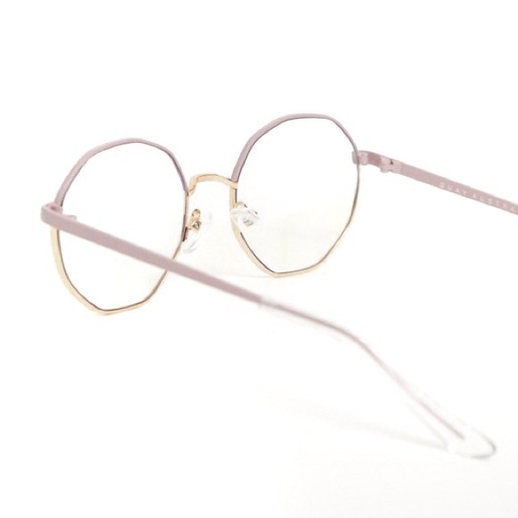 QUAY Eclectic Blue Light Glasses Pink Gold Frames - Picture 6 of 9